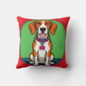 Coussin Chiot animé mignon avec collier (Verso)