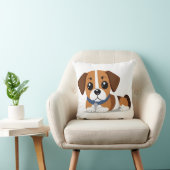 Coussin Chiot Beagle de Dessin Animé Adorable Allongé (Chaise)