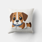Coussin Chiot Beagle de Dessin Animé Adorable Allongé (Verso)