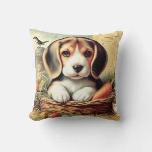 Coussin Chiot Beagle vintage