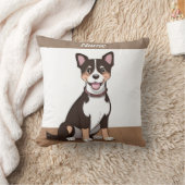 Coussin Chiot Brun Heureux Décoration Moderne de Maison de (Couverture)