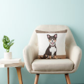 Coussin Chiot Brun Heureux Décoration Moderne de Maison de (Chaise)