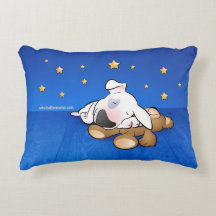 Coussin "chiot de bull-terrier de sommeil "