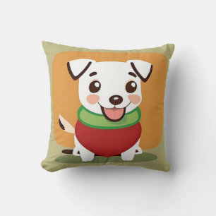 Coussin Chiot de dessin animé mignon avec de grands yeux