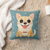 Coussin Chiot de dessin animé mignon avec une expression a (Couverture)