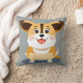 Coussin Chiot de dessin animé mignon avec une expression a (Couverture)