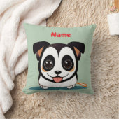 Coussin Chiot de dessin animé mignon avec une expression a (Couverture)