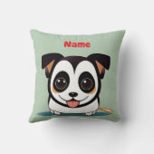 Coussin Chiot de dessin animé mignon avec une expression a (Verso)