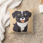 Coussin Chiot de dessin animé mignon avec une expression a (Couverture)