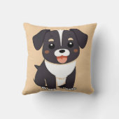 Coussin Chiot de dessin animé mignon avec une expression a (Verso)