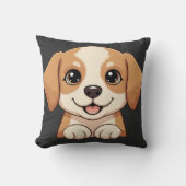 Coussin Chiot Dessin Animé Charmant (Recto)