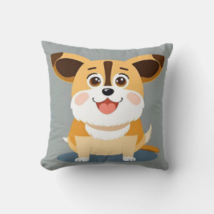 Coussin Chiot mignon chien kawaii dessin animé