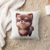 Coussin Chiot Mignon et Fluffy � Design de Chien Adorable (Couverture)