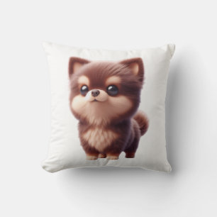 Coussin Chiot Mignon et Fluffy � Design de Chien Adorable