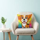 Coussin Chiots dessin animé avec une expression joyeuse (Chaise)