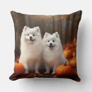 Coussin Chiots Esquimau Américain Délice d'Automne Citroui