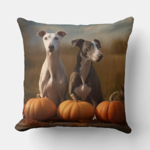 Coussin Chiots Greyhound Délice d'Automne Citrouille