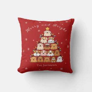 Coussin Chiots mignons personnalisés amoureux des chiens d