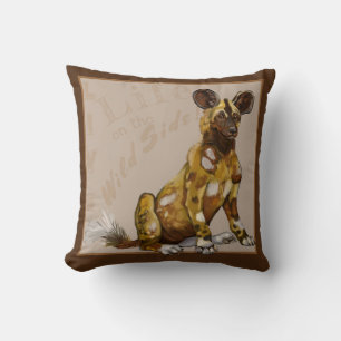 Coussin Chiots peints africains