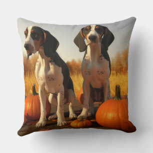 Coussin Chiots Treeing Walker Coonhound à l'automne avec c