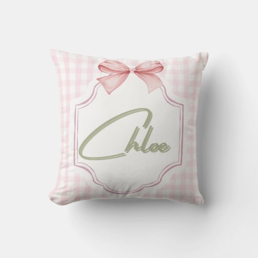 Coussin Chloé personnalisé bébé fille infirmière Bow&En vi (Recto)