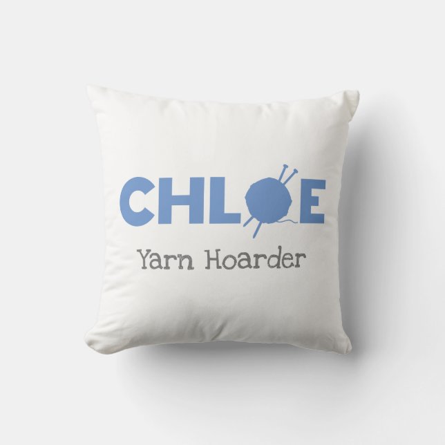 Coussin Chloe Yarn Hoarder (Recto)