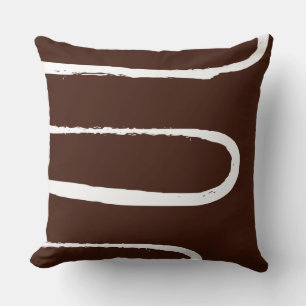 Coussin Chocolat à ondes Brown