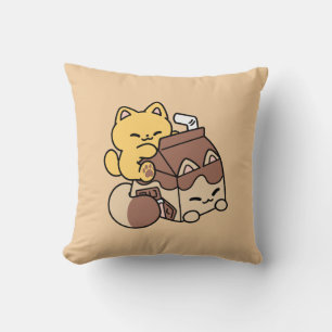 Coussin Chocolat au Lait en Sirotant sur le Bonheur – Nour