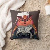 Coussin chocolat de carlin de chat de souris (Couverture)