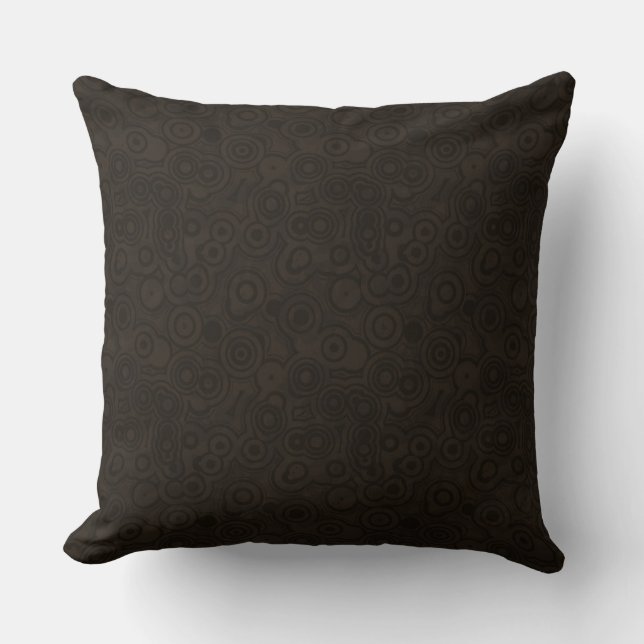 Coussin Chocolat foncé Cercles urbains Brown Motif (Recto)