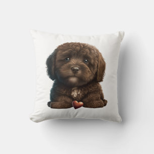 Coussin Chocolat Havanais Chiot Amour Design Par HavaHug
