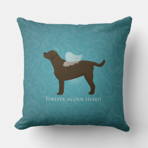 Coussin Chocolat Lab Angel Animaux Conception Memorial