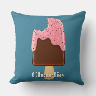 Coussin Chocolat Popsicle nom et couleur personnalisés cou