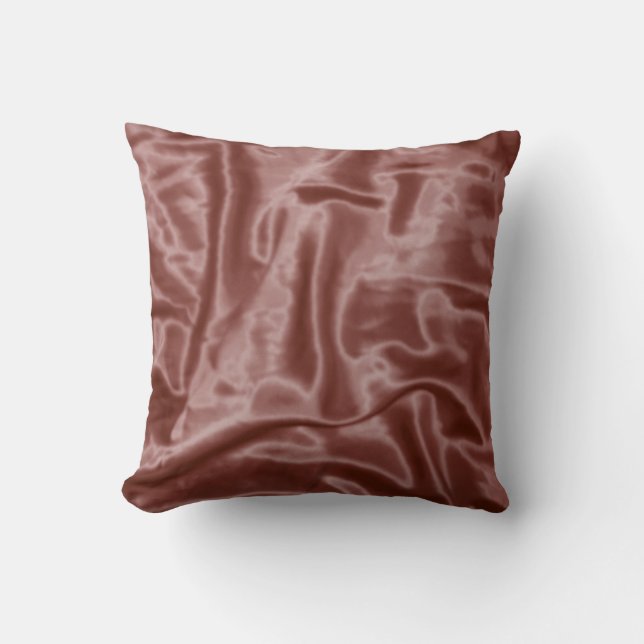 Coussin Chocolat Satin-Carré Jeu d'oreiller (Recto)
