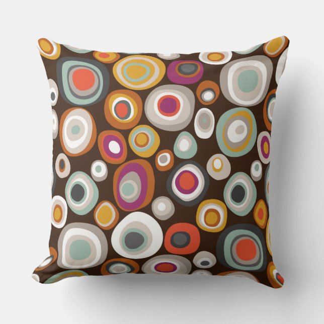 Coussin chocolat tache veneto boho (Recto)