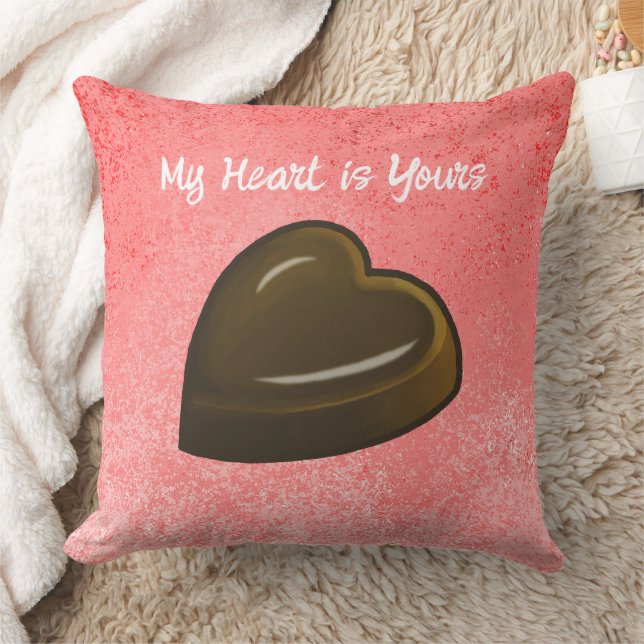 Coussin Chocolate Heart Valentines Day (Couverture)
