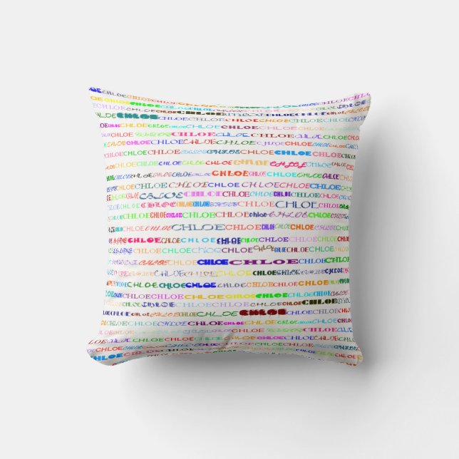 Coussin Choisir la conception de texte II Lancer l'oreille (Recto)