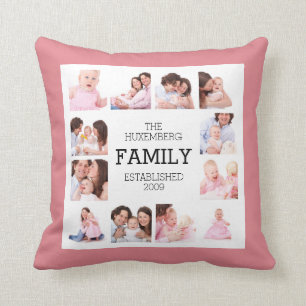 Coussin Choisir les photos de la famille personnalisée cou