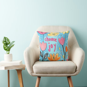 Coussin Choisissez Joy Colorful Flower Art