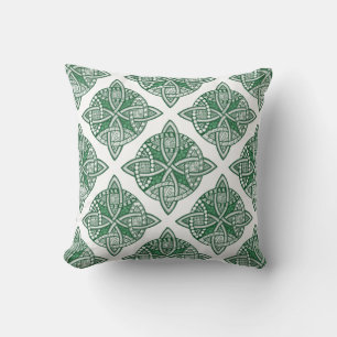 Coussin Choisissez votre couleur Celtic Knot Motif Vert