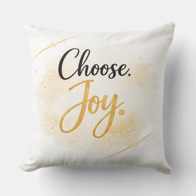 Coussin Choose Joy Throw Pillow (Recto)
