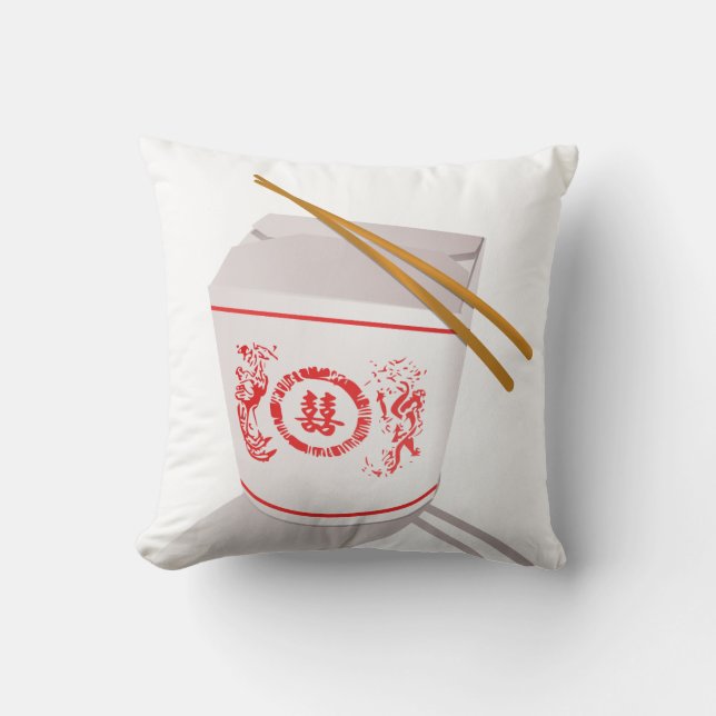 Coussin Chopstics chinois de livraison de nourriture couss (Recto)