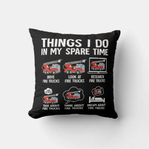 Coussin Choses que je fais dans mon temps libre Camions de