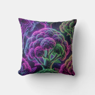 Coussin Chou-fleur néon Cyberpunk Galaxie