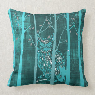 Coussin Chouette à grains bleus