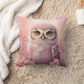Coussin Chouette à terrière rose (Couverture)