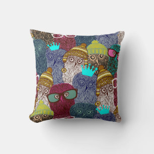Coussin Chouette dans la couronne