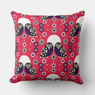Coussin Chouette d'art populaire
