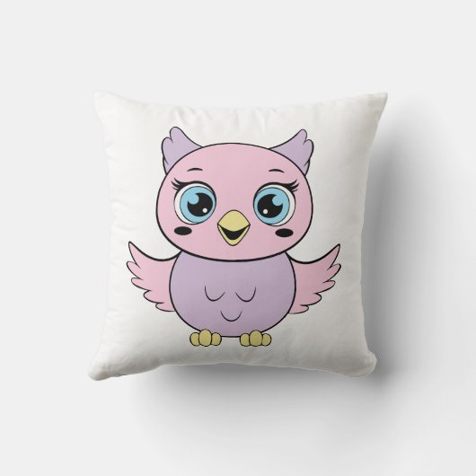 Coussin chouette de dessin animé (Verso)