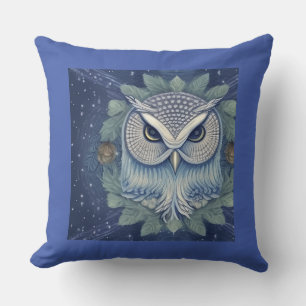 Coussin Chouette de forêt d'Imaginaires mystique